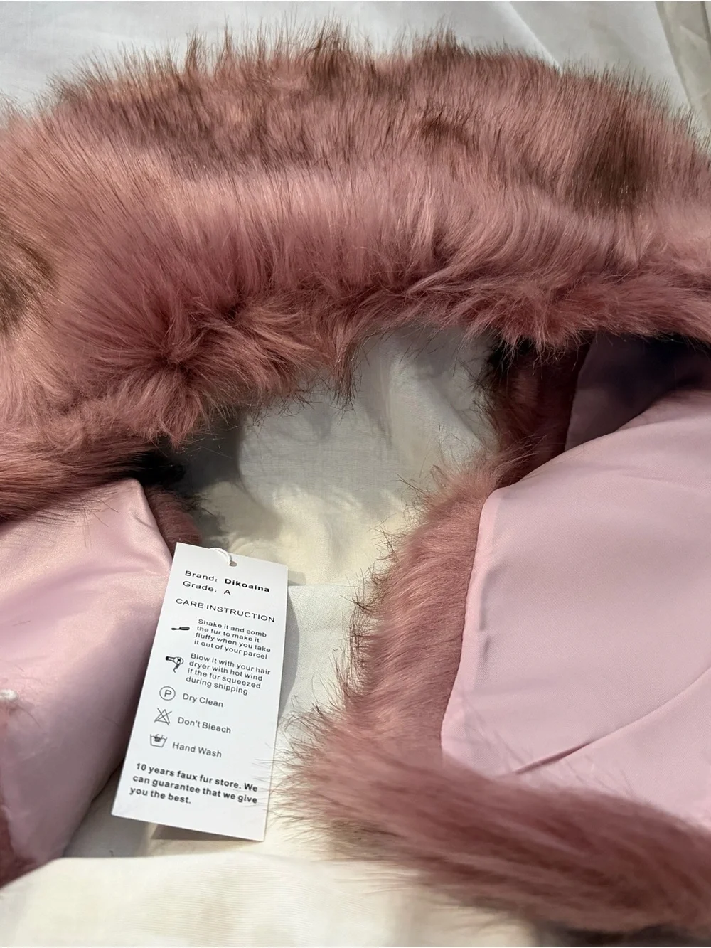 Plush Faux Fur Scarf - Dusty Rose